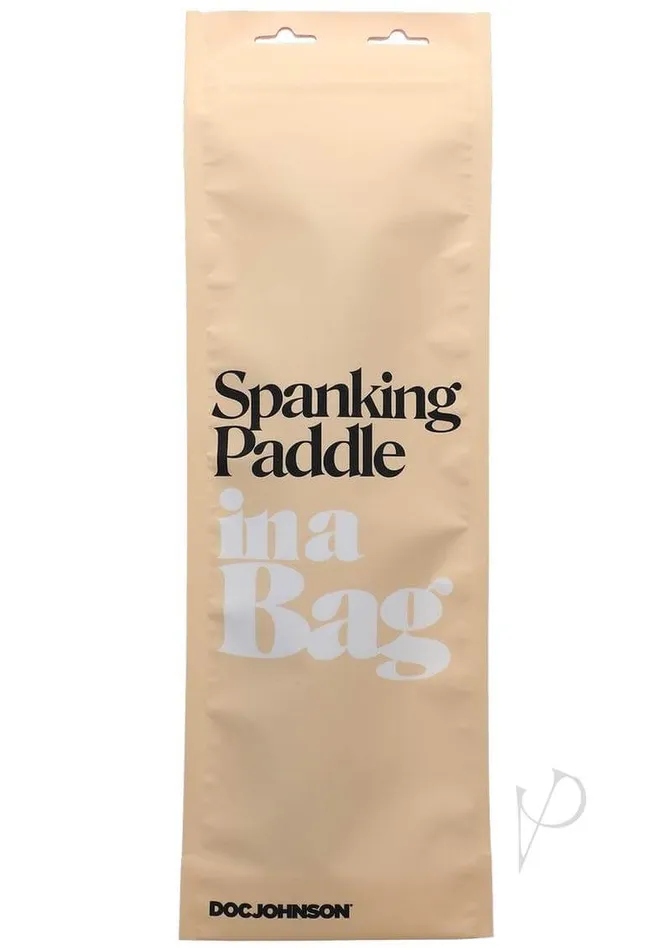 Anal Doc Johnson Enterprises In A Bag Black Spanking Paddle with Raised Dots Precision Impact for the Experienced Player