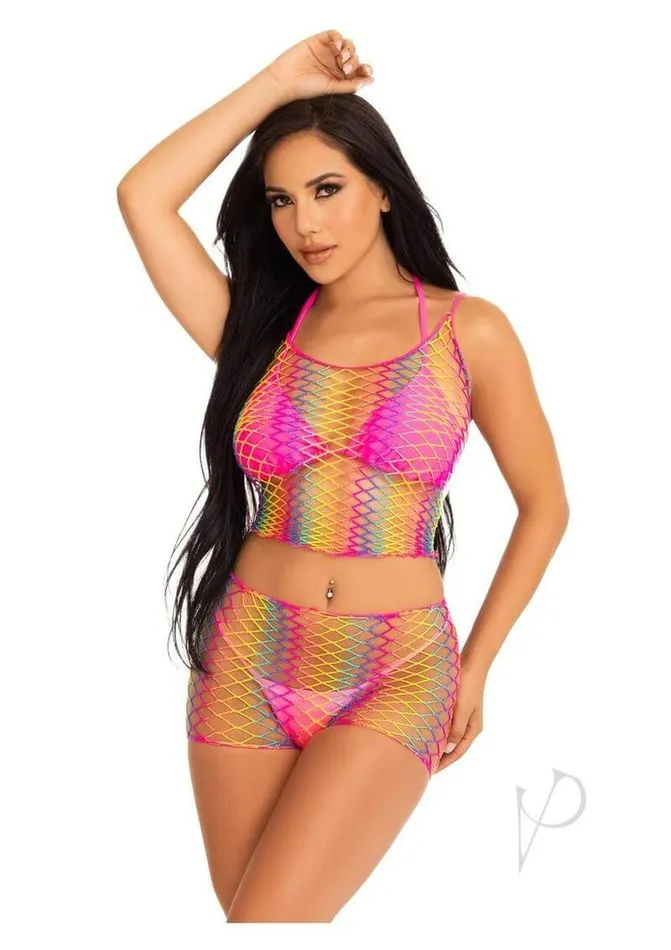Anal ll For Love Tank Top and Boy Shorts Set Your Ultimate Statement Lingerie Leg Avenue Inc