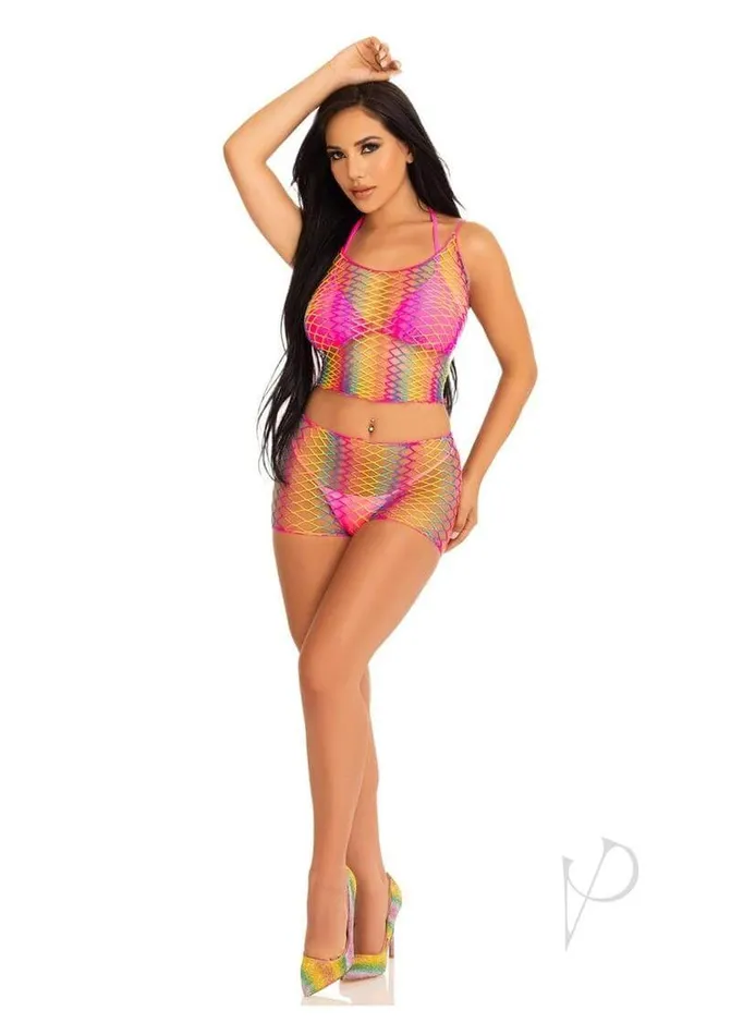 Anal ll For Love Tank Top and Boy Shorts Set Your Ultimate Statement Lingerie Leg Avenue Inc
