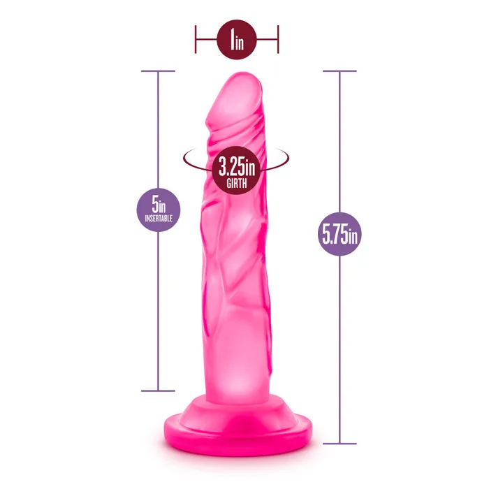 Blush Anal Naturally Yours By Blush Realistic Pink 575Inch Long Dildo With Suction Cup Base