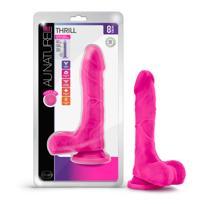 Blush Dildos Au Naturel Bold By Blush Thrill Realistic Pink 85Inch Long Dildo With Balls Suction Cup Base Blush Dildos Au Naturel Bold By Blush Thrill Realistic Pink 85Inch Long Dildo With Balls Suction Cup Base