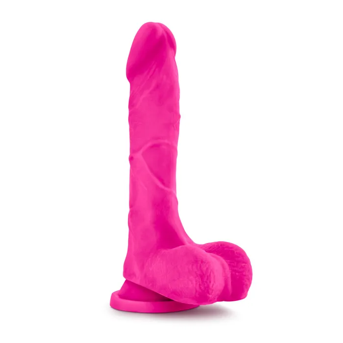 Blush Dildos Au Naturel Bold By Blush Thrill Realistic Pink 85Inch Long Dildo With Balls Suction Cup Base