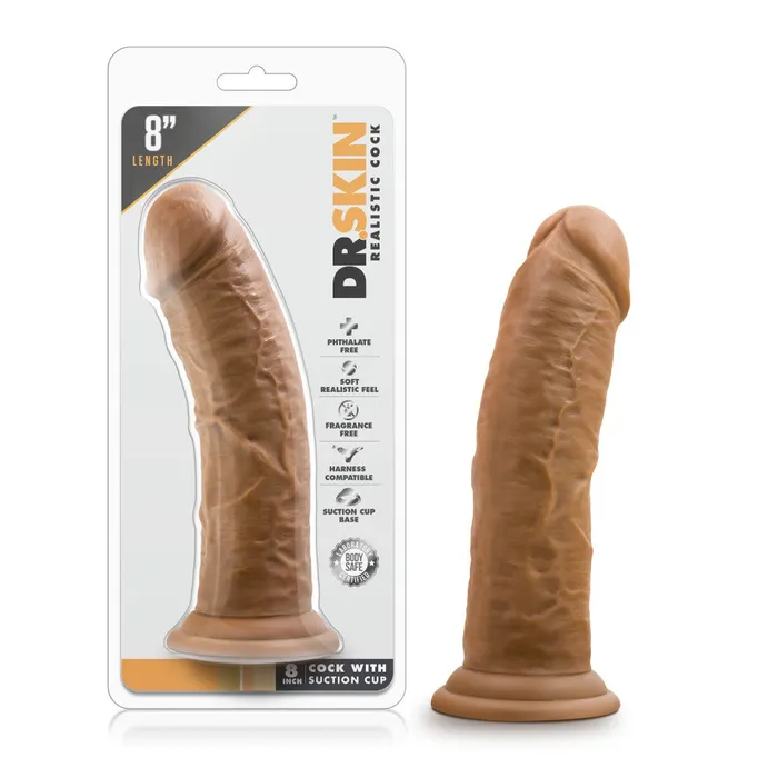 Blush Dr Skin By Blush Realistic Mocha 8Inch Long Dildo With Suction Cup Base Dildos Blush Dr Skin By Blush Realistic Mocha 8Inch Long Dildo With Suction Cup Base Dildos