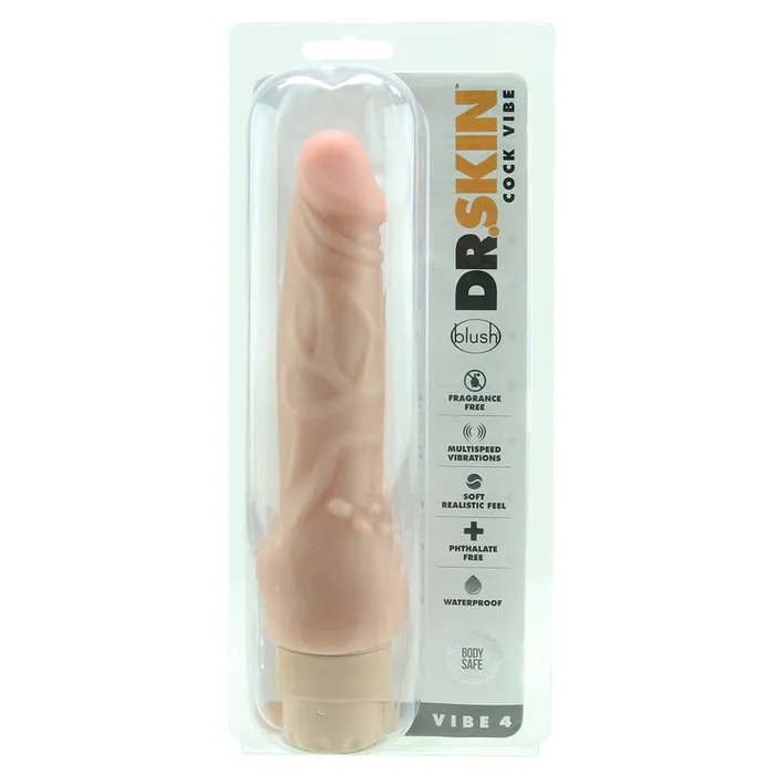 Blush Female Sex Toys Dr Skin Vibe 4 in Beige