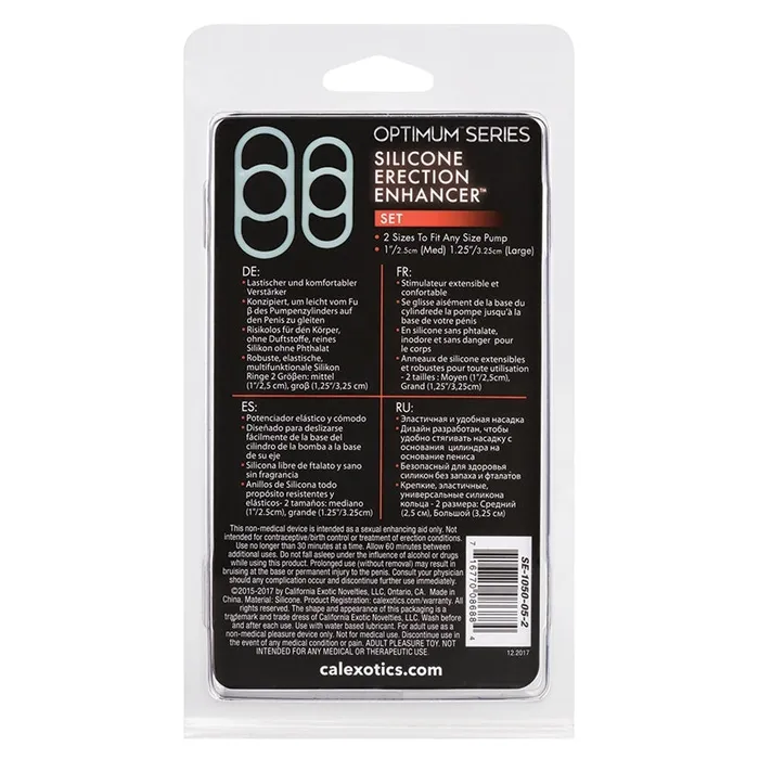 CAL EXOTICS Anal Optimum Series Silicone Erection Enhancer Set of 2