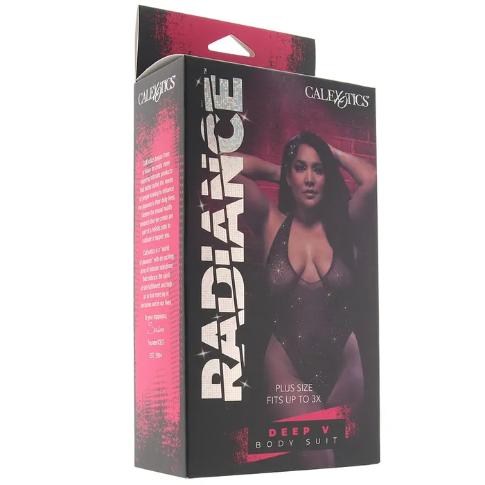 CalExotics Anal Radiance Deep V Black Body Suit XL