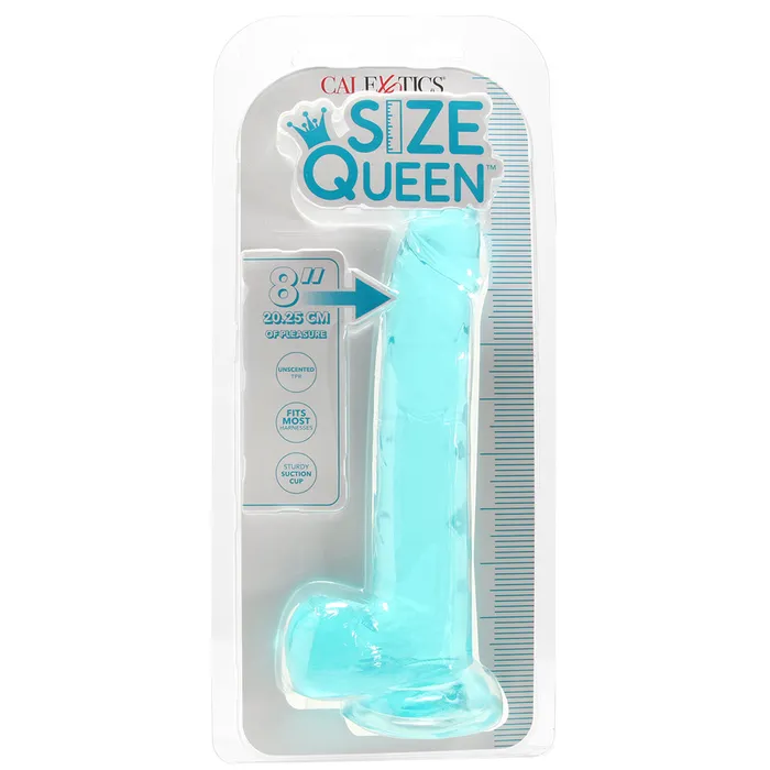 CalExotics Dildos Size Queen 8 Inch Jelly Dildo in Teal
