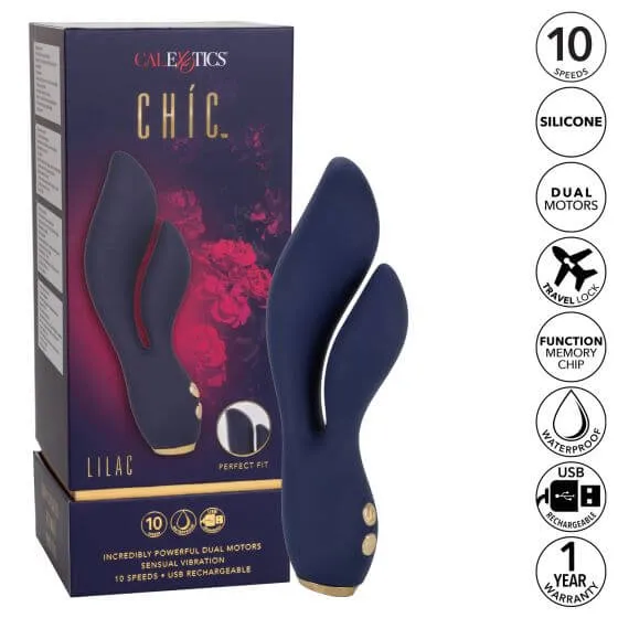 California Exotic Novelties Female Sex Toys Chic Lilac Rabbit Vibrator