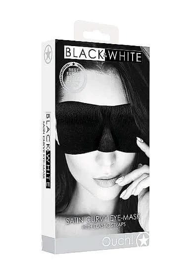 Couples SHOTS AMERICA Ouch Satin Curvy Eye Mask with Elastic Straps