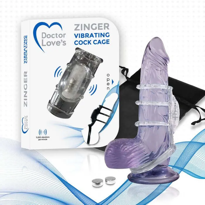 Doctor Love Zinger Vibrating Sleeve Clear Doctor Love Male Sex Toys