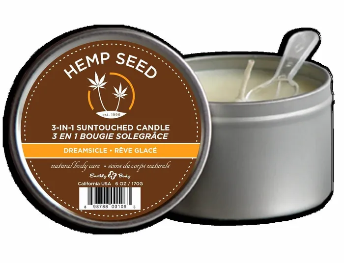 Earthly Body Couples Earthly Body 3in1 Massage Oil Candle Dreamsicle 6 Oz