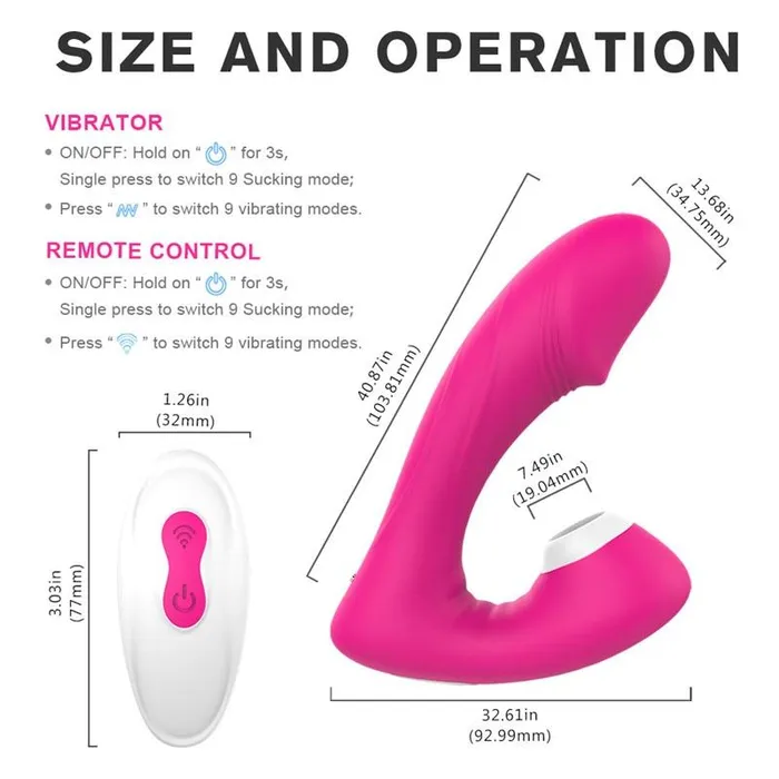 Female Sex Toys Vibratoy Shop Remote Control Sucker Vibrator