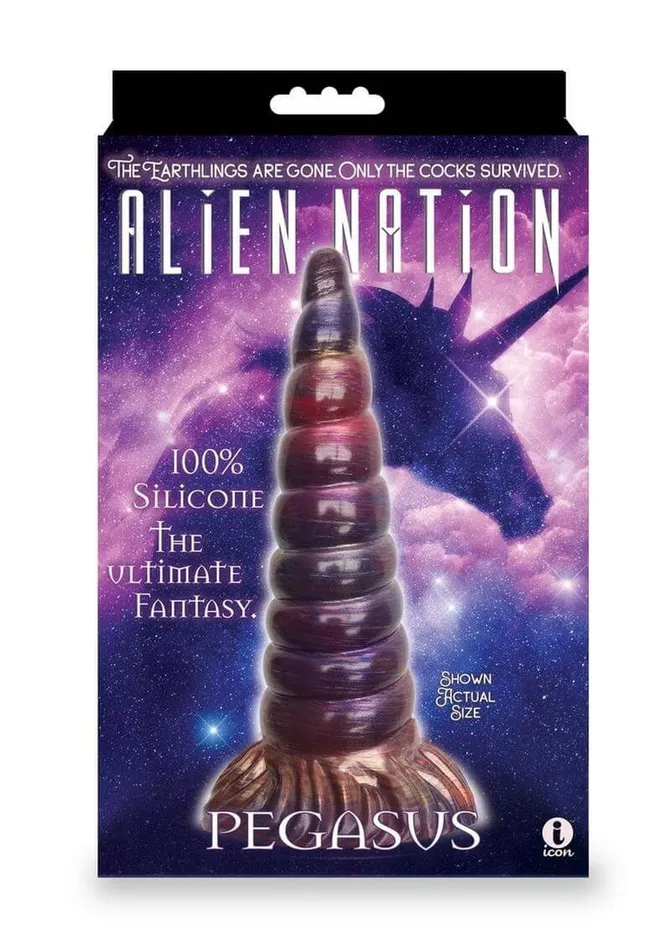 Icon Brands Alien Nation Pegasus Unicorn Horn Dildo Shimmering Silicone Fantasy Pleasure Dildos Icon Brands Alien Nation Pegasus Unicorn Horn Dildo Shimmering Silicone Fantasy Pleasure Dildos