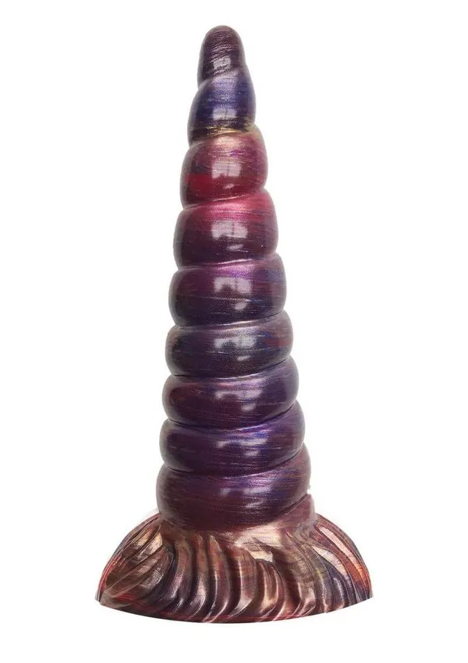 Icon Brands Alien Nation Pegasus Unicorn Horn Dildo Shimmering Silicone Fantasy Pleasure Dildos