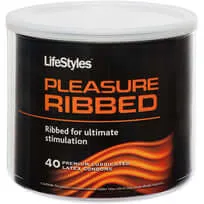 Lifestyles Pleasure Ribbed Latex Condoms 40Piece Bowl Paradise Products Female Sex Toys Lifestyles Pleasure Ribbed Latex Condoms 40Piece Bowl Paradise Products Female Sex Toys