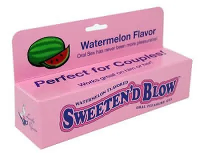 Little Genie Vibrators SweetenD Blow Watermelon Flavor Oral Pleasure For Him 15 Oz