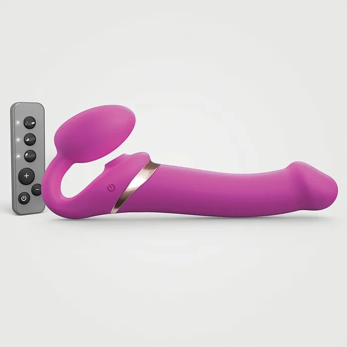 LOVELY PLANET Strap On Me Multi Orgasm Bendable StrapOnFuchsia L Female Sex Toys