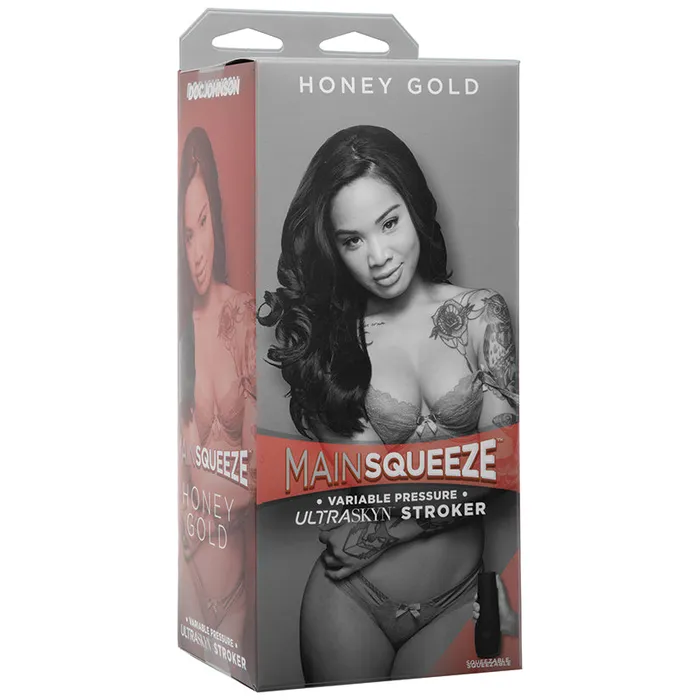 Main Squeeze Honey Gold Stroker PussyCaramel DOC JOHNSON Male Sex Toys