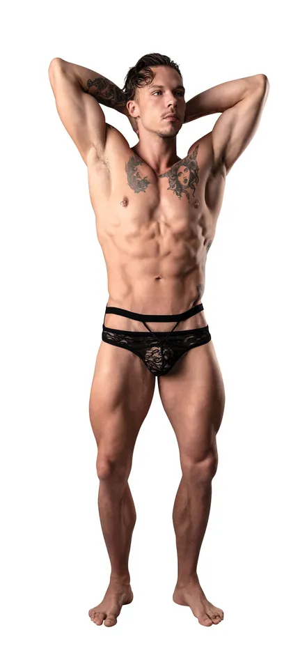Male Sex Toys Elevate Your Style with Lucifer Cutout Thong from Male Power Lingerie LXL Male Power Lingerie