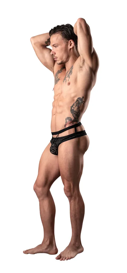 Male Sex Toys Elevate Your Style with Lucifer Cutout Thong from Male Power Lingerie LXL Male Power Lingerie
