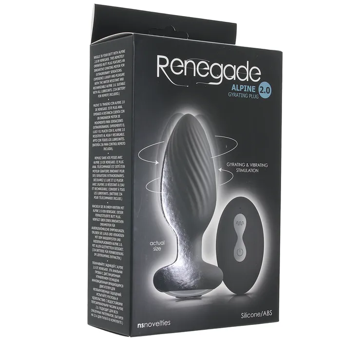 ns novelties Anal Renegade Alpine 20 Gyrating Remote Butt Plug