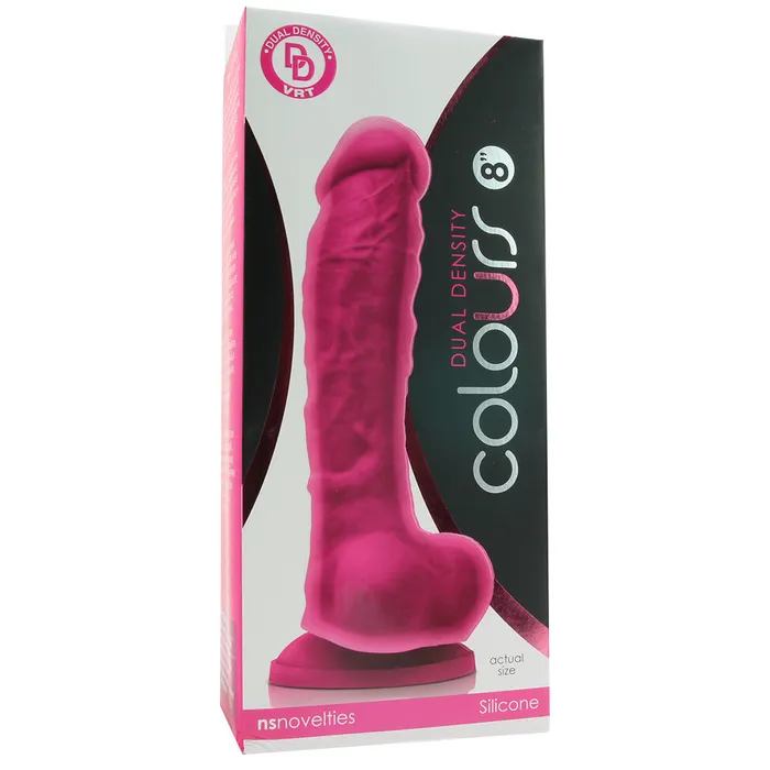ns novelties Dildos Colours 8 Inch Dual Density Silicone Dildo in Pink
