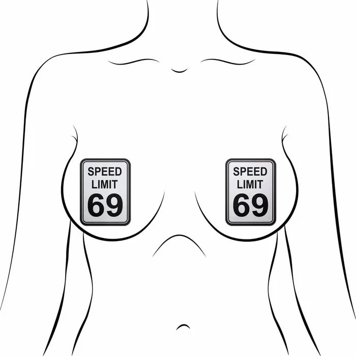 Pastease Female Sex Toys Speed Limit 69 Pasties Waterproof Medical Grade Adhesive Nipple Covers Pastease Female Sex Toys Speed Limit 69 Pasties Waterproof Medical Grade Adhesive Nipple Covers
