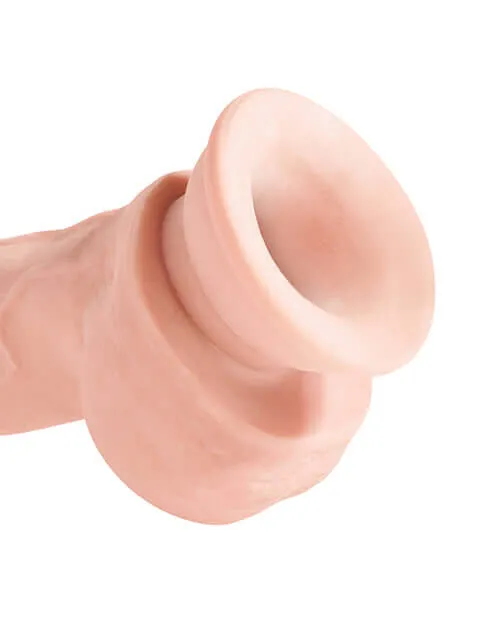 Pipedream Products Dildos King Cock Triple Density 8 inches Cock with Balls Beige Dildo