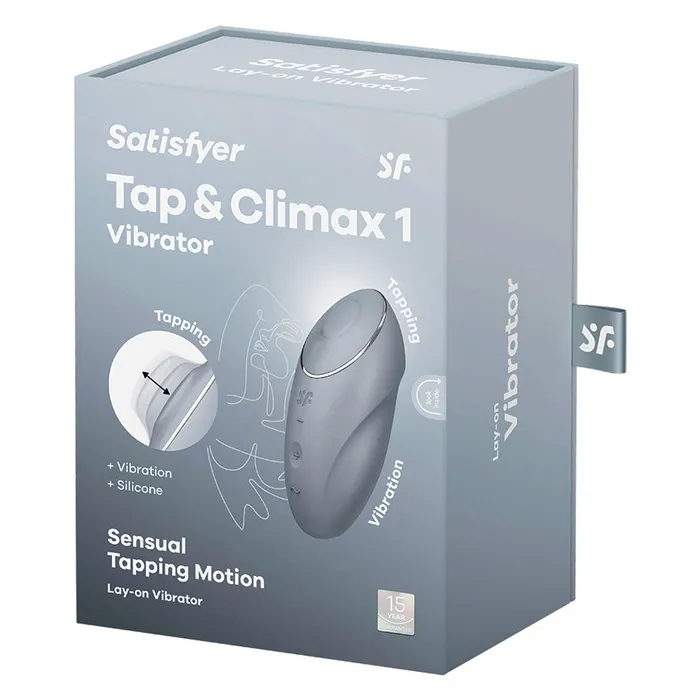 SATISFYER Vibrators Satisfyer Tap and Climax 1Bluegrey