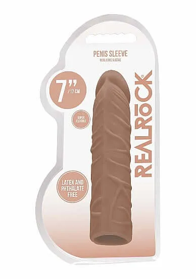 SHOTS AMERICA Male Sex Toys Experience Realistic Pleasure with the Realrock Penis Sleeve 7 inches in Medium Skin Tone SHOTS AMERICA Male Sex Toys Experience Realistic Pleasure with the Realrock Penis Sleeve 7 inches in Medium Skin Tone
