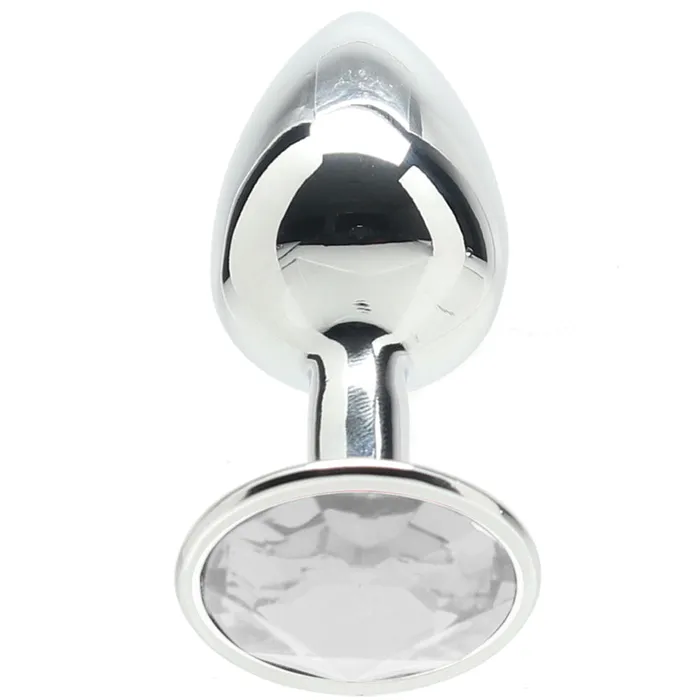 Shots Toys Anal Ouch Round Gem Silver Plug in Small