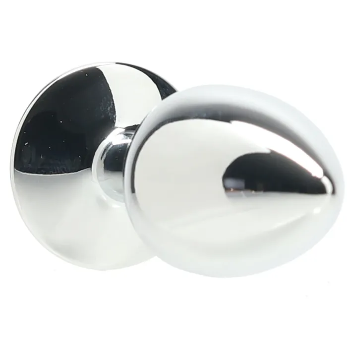 Shots Toys Anal Ouch Round Gem Silver Plug in Small
