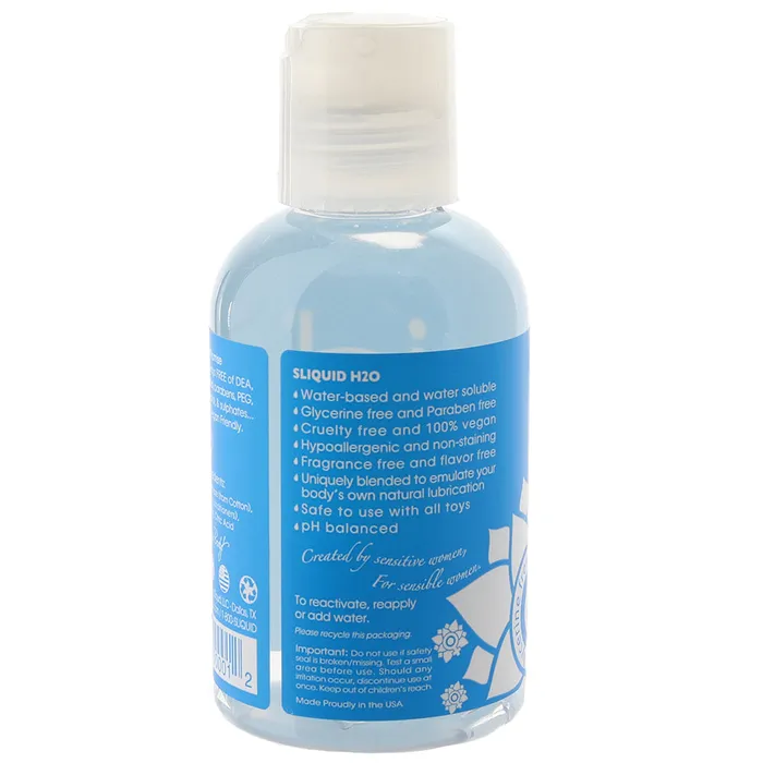 Sliquid Female Sex Toys H2O Glycerin Free Natural Lube in 42oz125ml