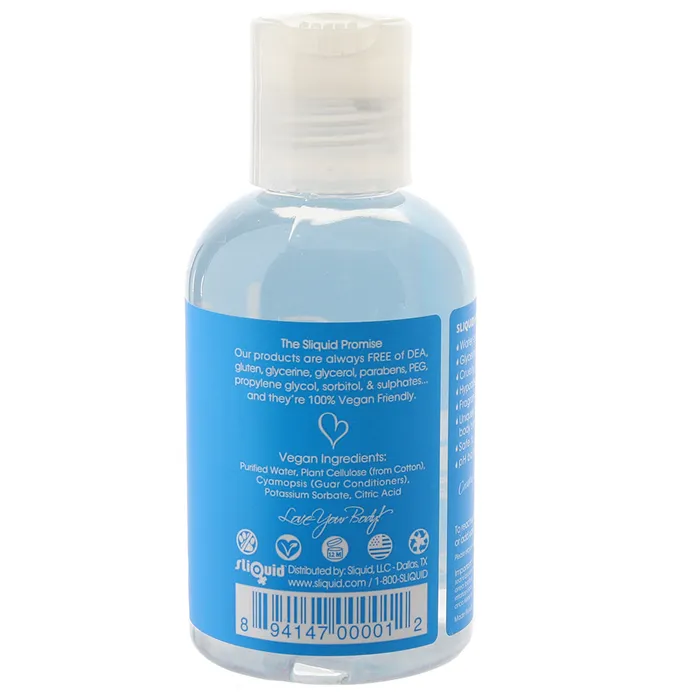Sliquid Female Sex Toys H2O Glycerin Free Natural Lube in 42oz125ml