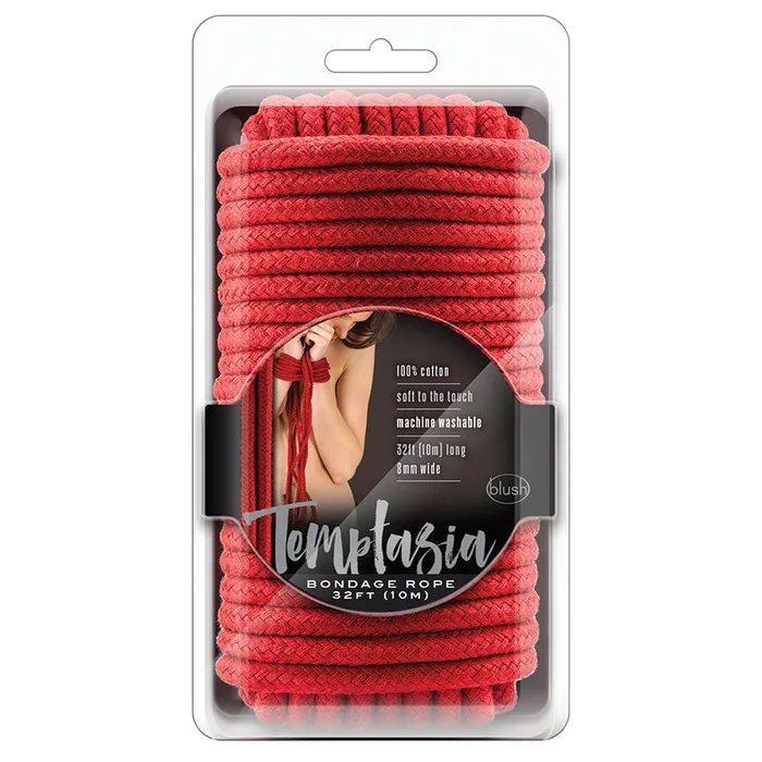 Temptasia Bondage RopeRed 32ft BLUSH Restraints