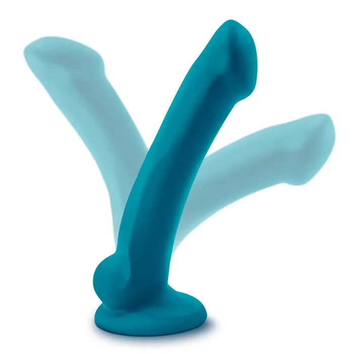 Temptasia By Blush Reina Realistic GSpot Teal 7Inch Long Dildo With Balls Suction Cup Base Blush Dildos