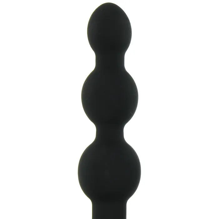 Triplet Remote Vibrating Beaded Plug in Black BVibe Anal