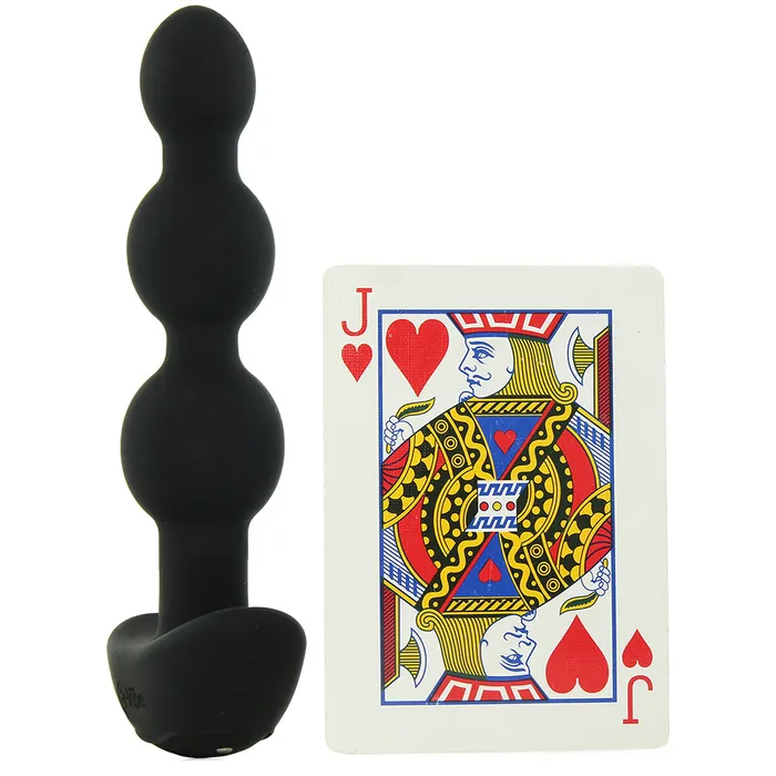 Triplet Remote Vibrating Beaded Plug in Black BVibe Anal