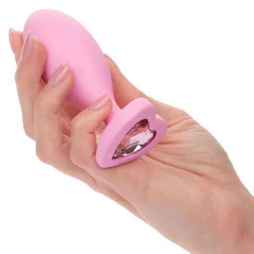 Vibrators California Exotic Novelties First Time Love Crystal Booty Duo Pink
