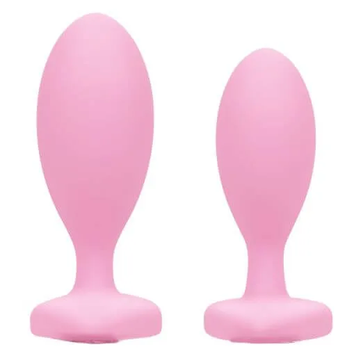 Vibrators California Exotic Novelties First Time Love Crystal Booty Duo Pink