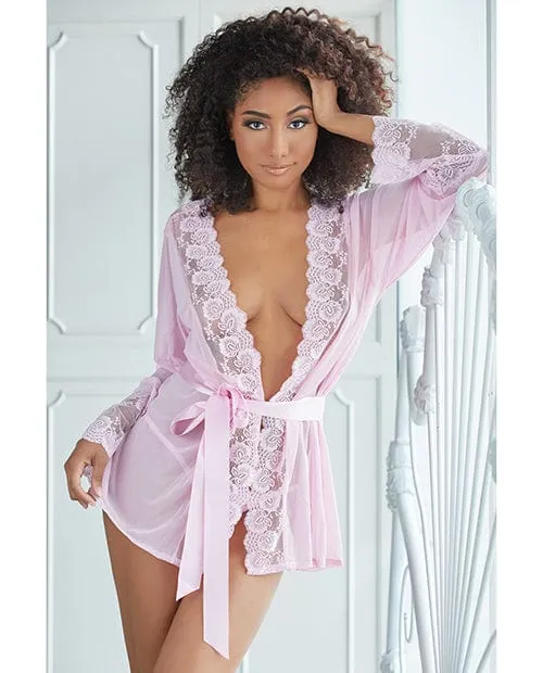 Allure Nina Lace Mesh Robe with Gstring Allure Lingerie Female Sex Toys