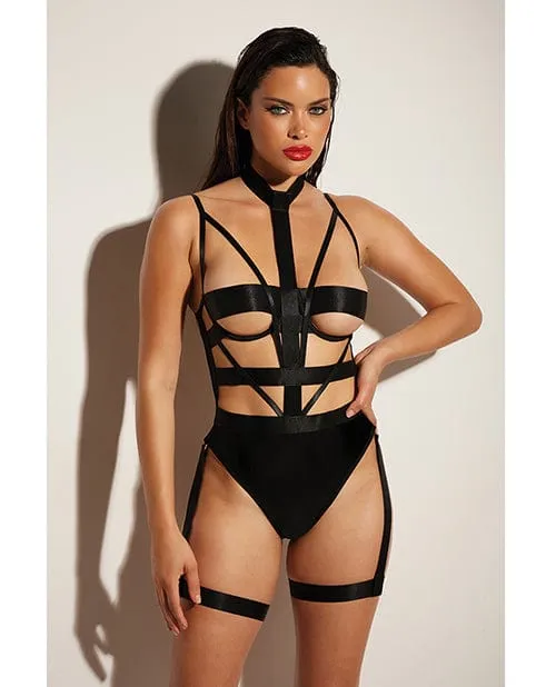 Anal Oh La La Cheri Fetish Lethal Underwire Peek A Boo Vinyl Teddy With choker Black Anal Oh La La Cheri Fetish Lethal Underwire Peek A Boo Vinyl Teddy With choker Black
