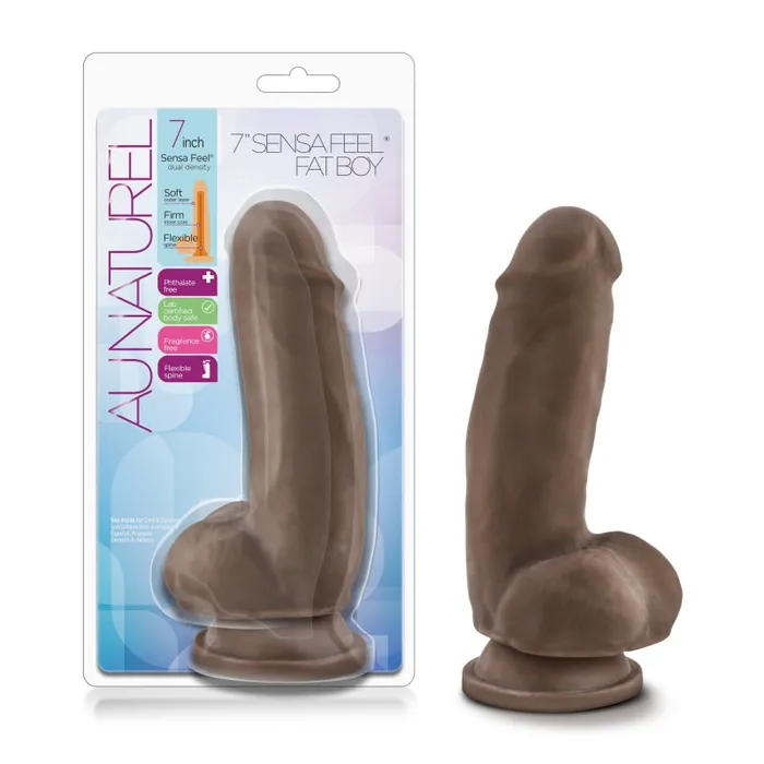 Au Naturel 7 Sensa Feel Fat Boy Chocolate Blush Novelties Female Sex Toys