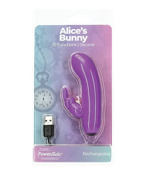 BMS Enterprises Alices Bunny Rechargeable Bullet with Rabbit Sleeve Female Sex Toys