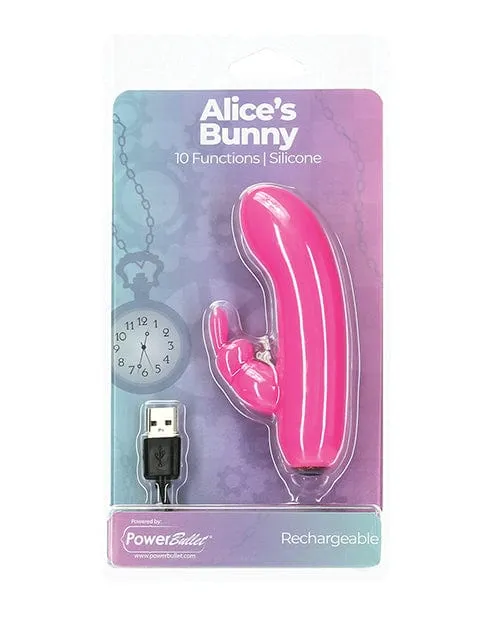 BMS Enterprises Alices Bunny Rechargeable Bullet with Rabbit Sleeve Female Sex Toys