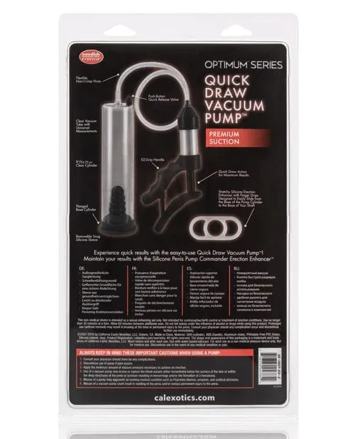 CalExotics Male Sex Toys Quick Draw Vacuum Pump Clear