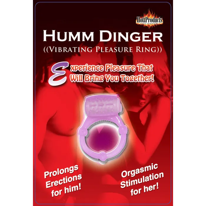 Couples Hott Products Humm Dinger Vibrating Penis Ring Clitoral Stiimulator Purple