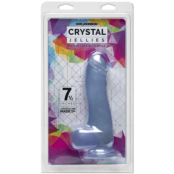 Dildos Crystal Jellies 75 Inch Master Cock With Balls Doc Johnson