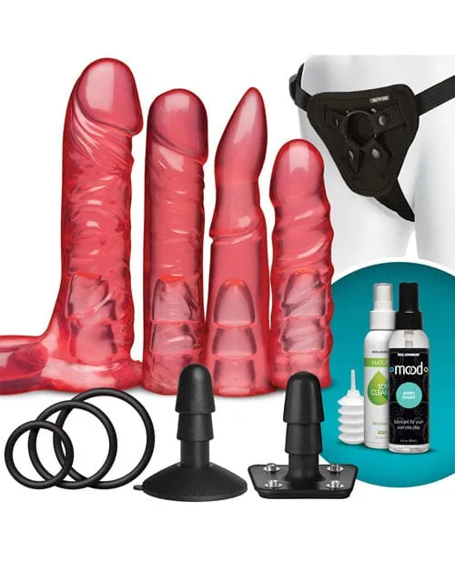 Dildos Doc Johnson VacULock Crystal Jellies Set Pink