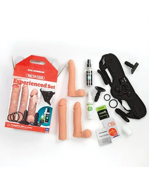 Dildos VacULock Dual Density Experienced Set Vanilla Doc Johnson Dildos VacULock Dual Density Experienced Set Vanilla Doc Johnson